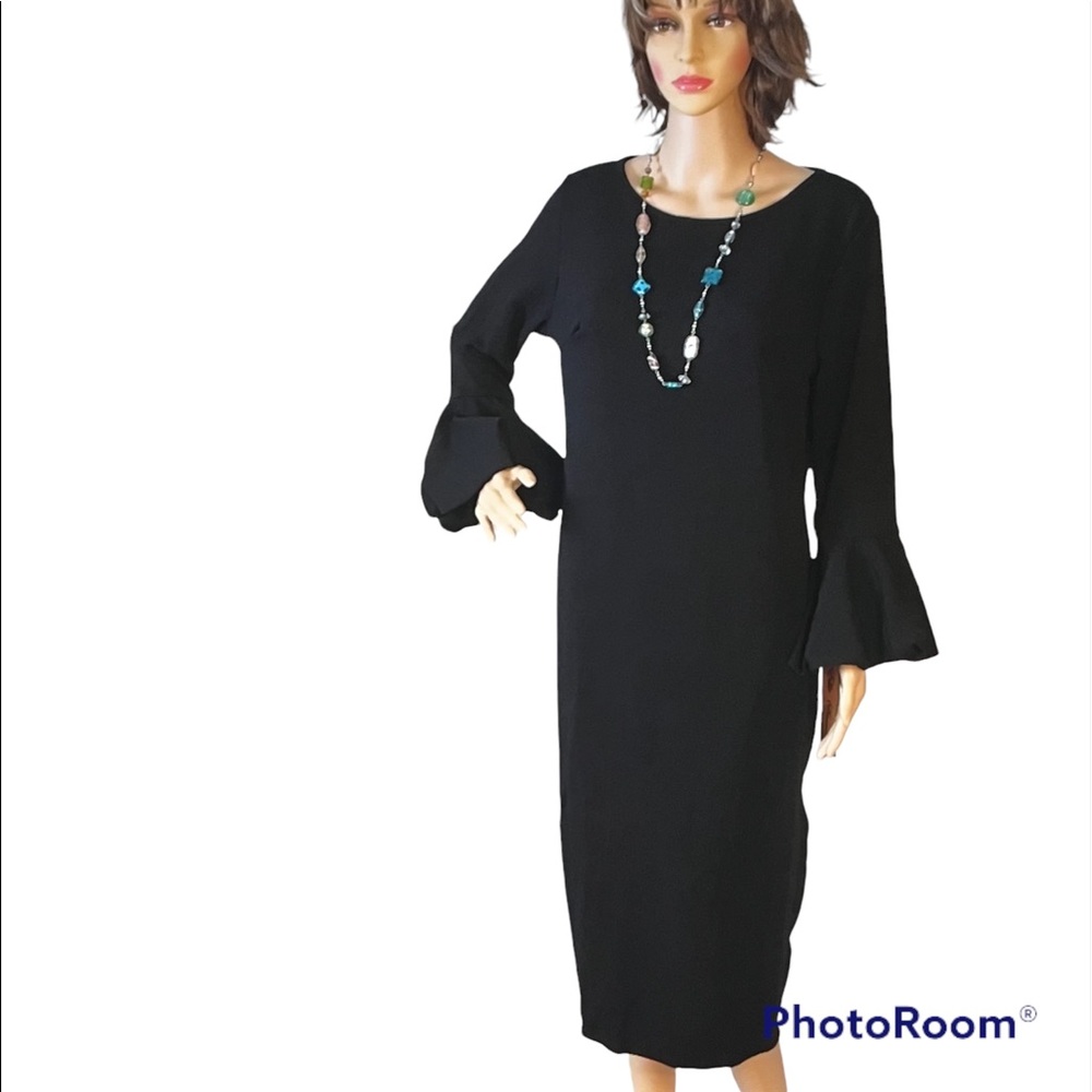 NIB Ella Samani By Joseph bell sleeve blk dress XL